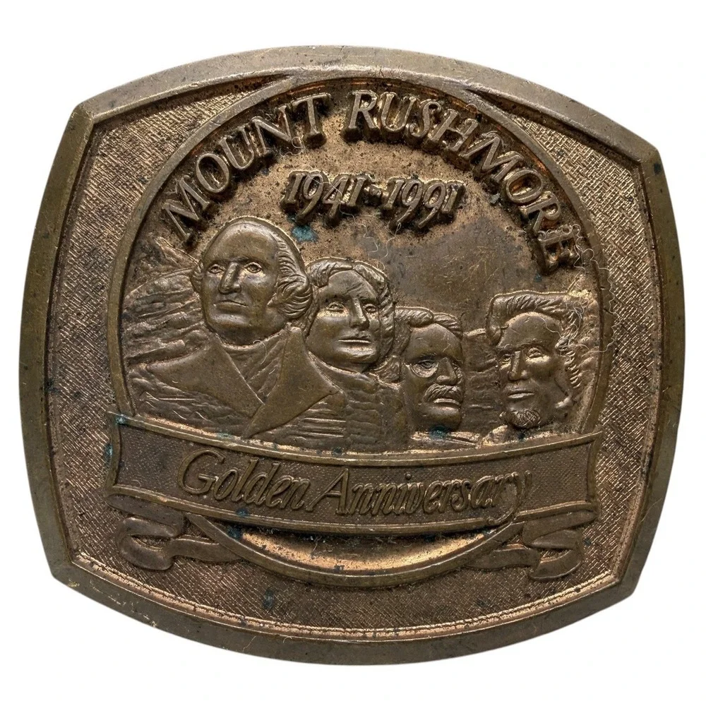 1991 Mount Rushmore‎ 50th Golden Anniversary Belt Buckle